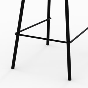 Lot de 2 chaises pour îlot central 64 cm en tissu beige - Alize
