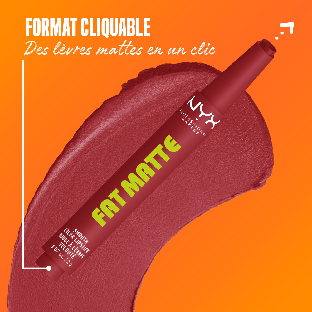 NYX Professional Makeup Fat Matte Rouge à Lèvres Mat Crémeux Plushin' Plum