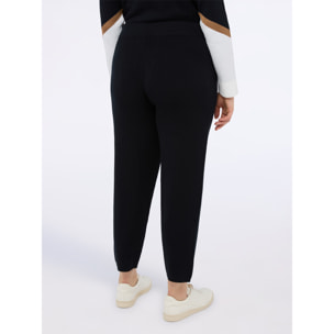 Fiorella Rubino - Pantaloni joggers in maglia - Nero