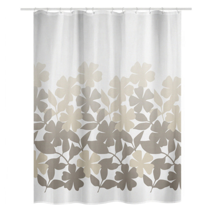 Rideau de douche Polyester FLEURY Taupe & Beige Spirella