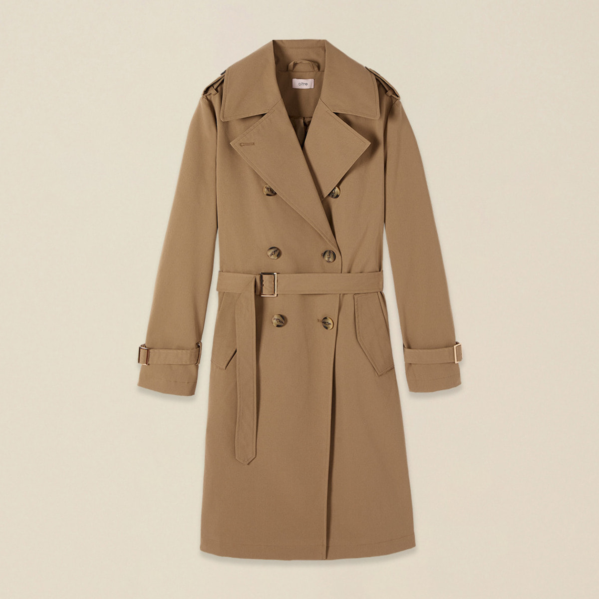 Oltre - Gabardina cruzada - Beige