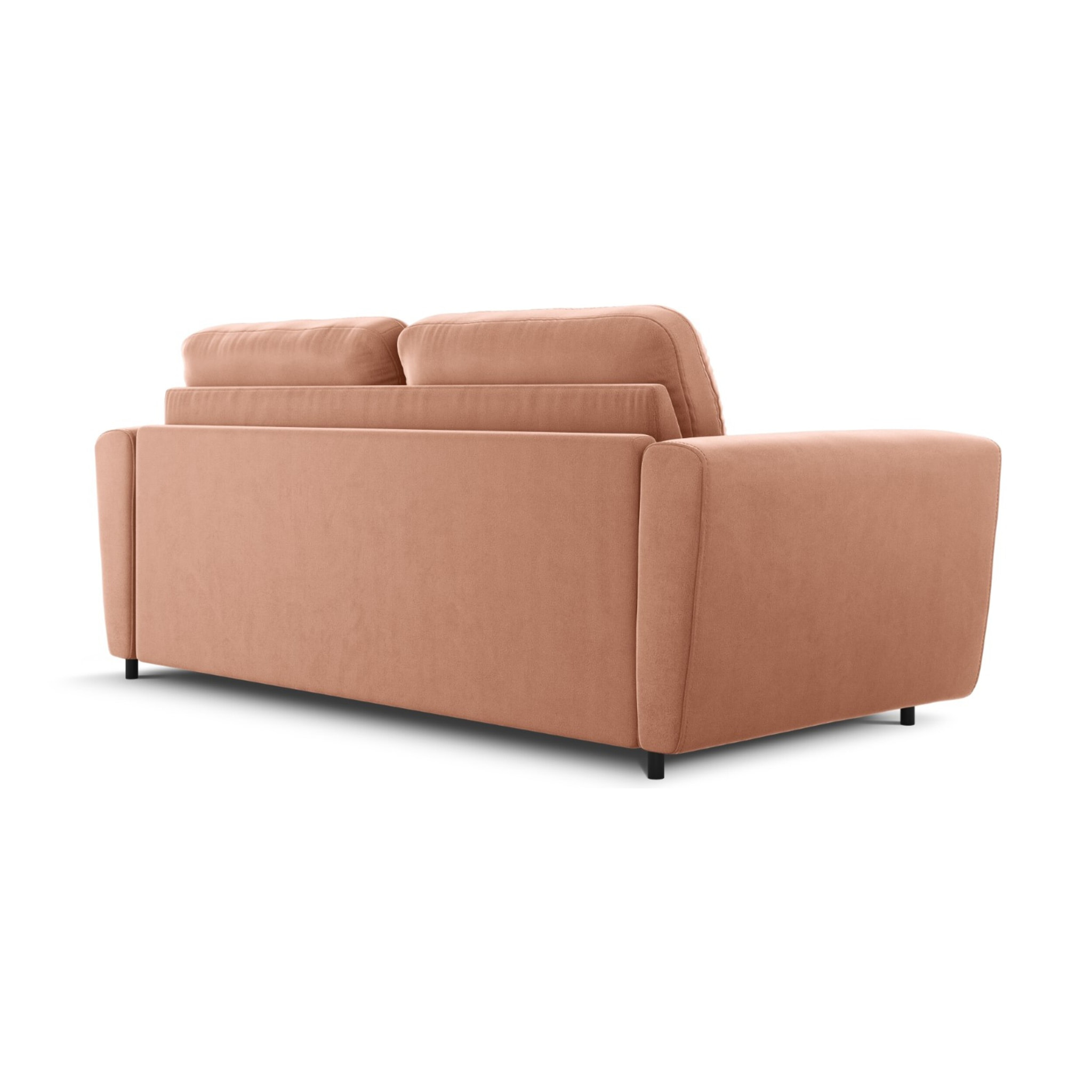 Canapé convertible "Audra" 4 places en velours rose