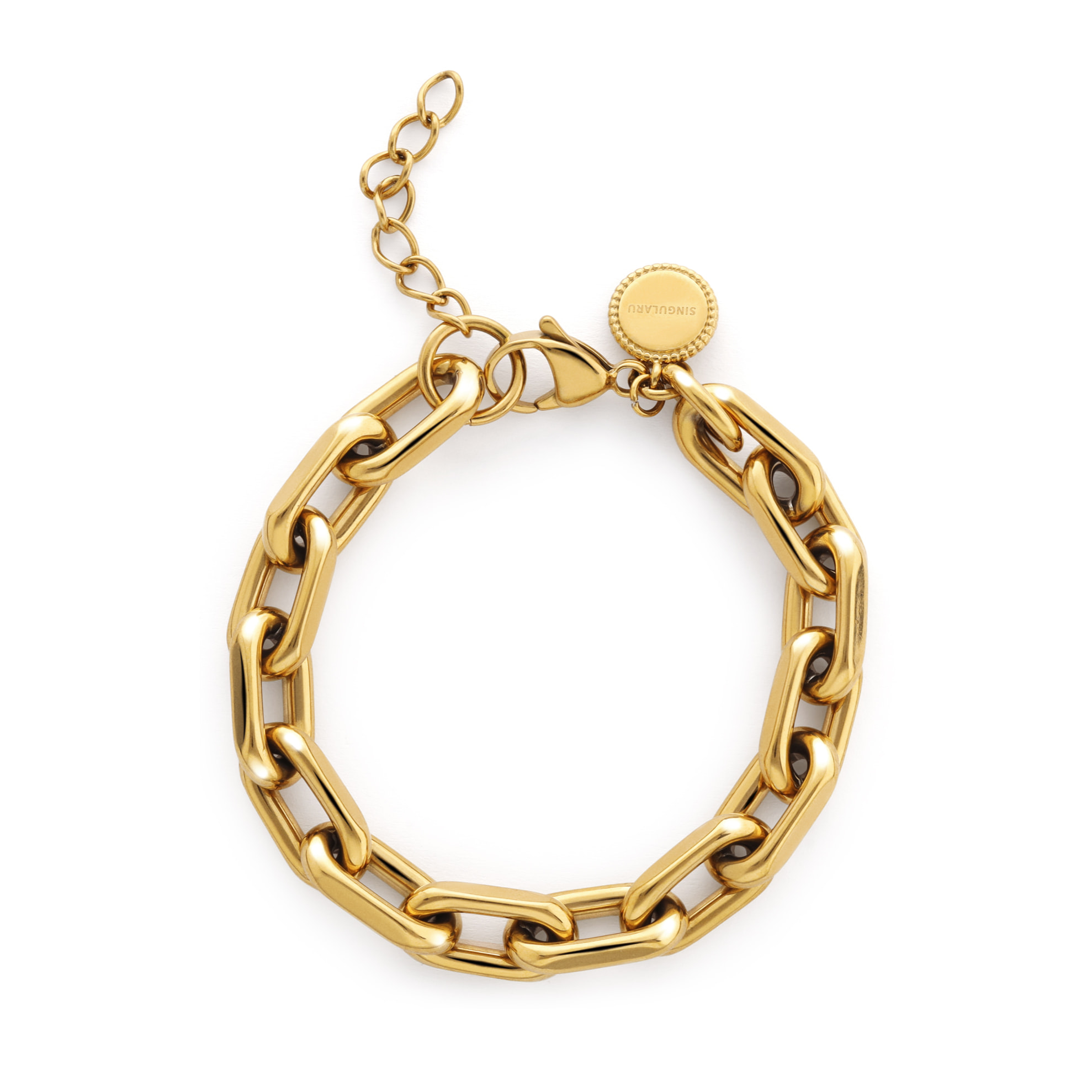 Bracciale Big Link Acciao Placcato Oro