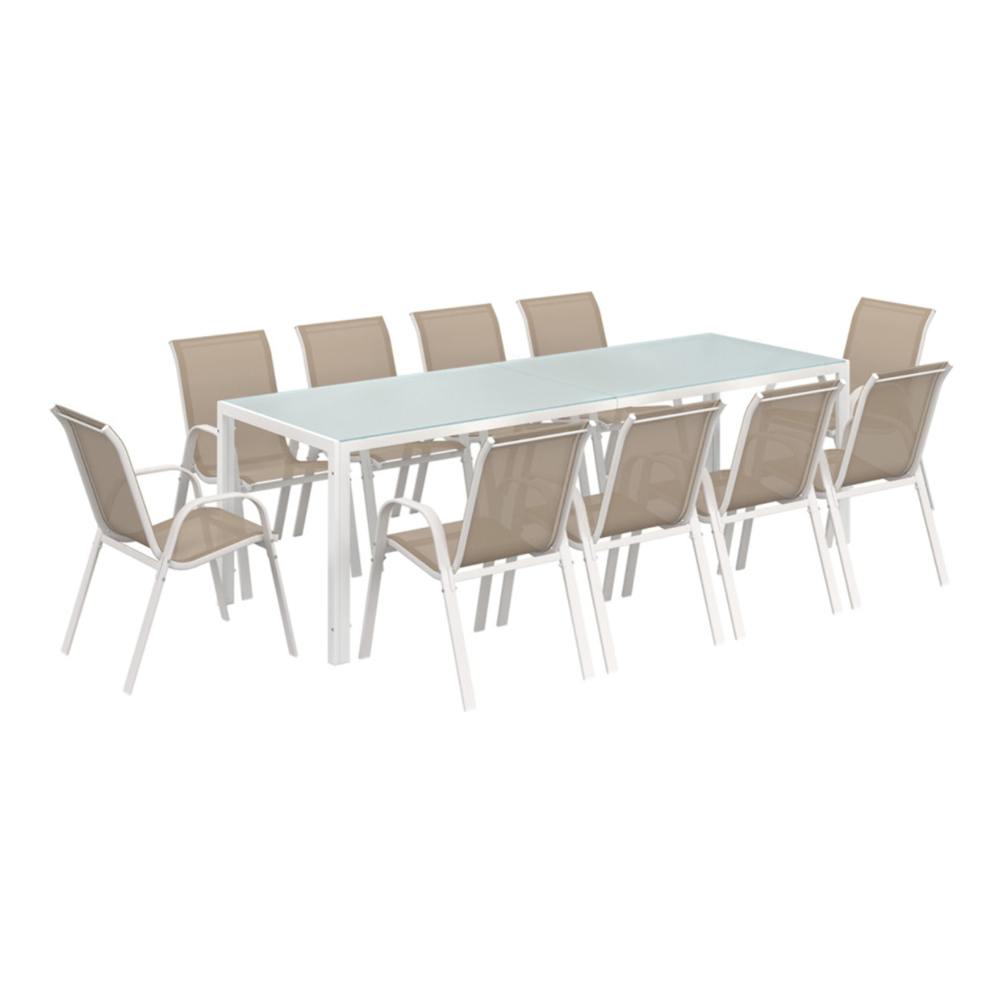 Ensemble repas Formentera 10 places beige
