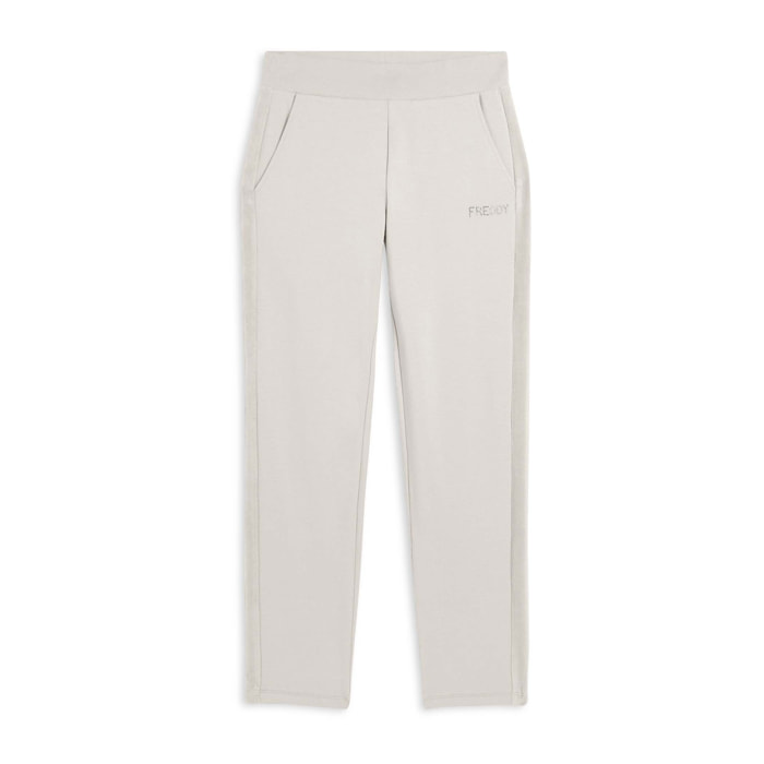 Pantaloni sportivi da donna con inserto in velluto