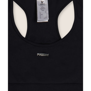 Tuta jumpsuit seamless con schiena scoperta e cuciture shaping