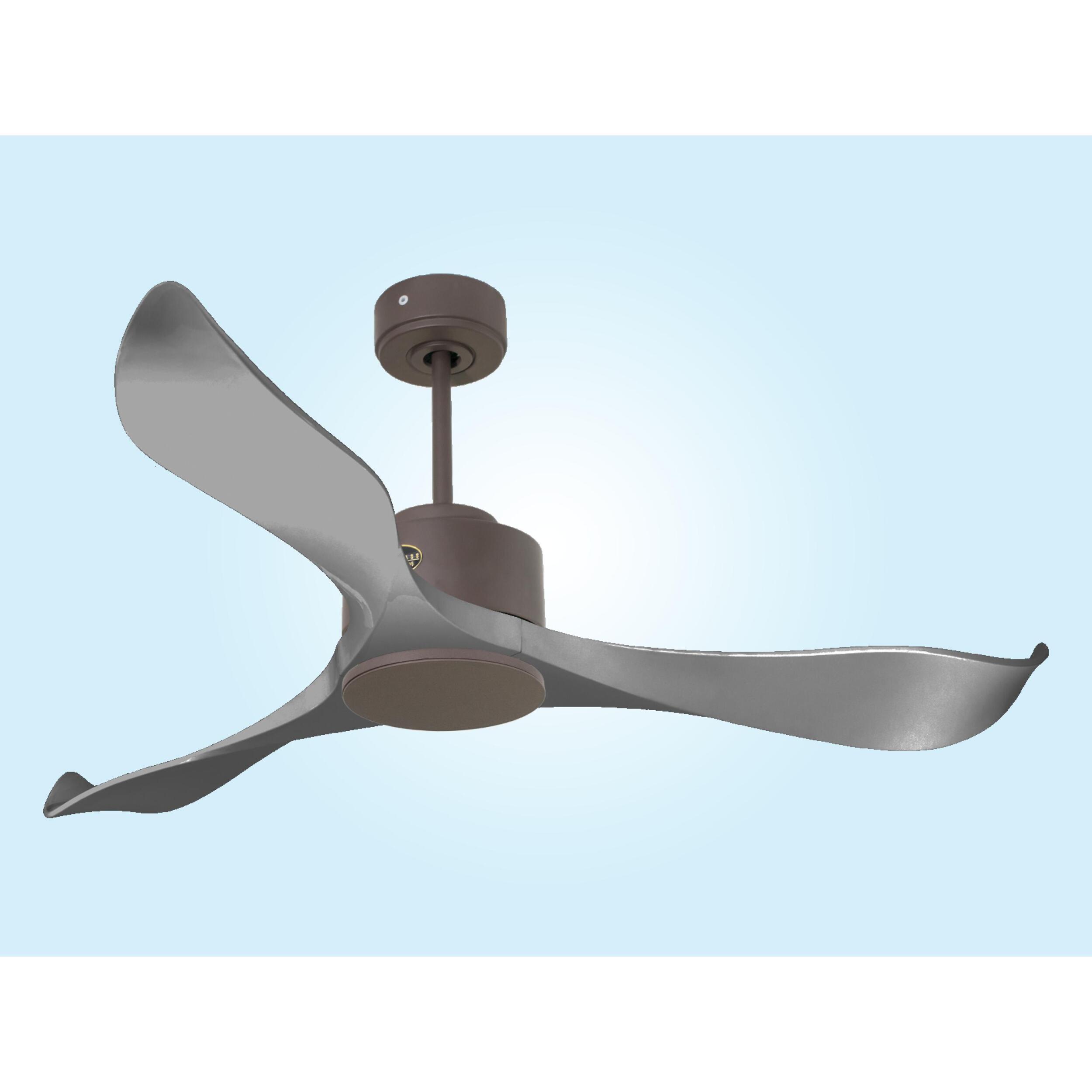 Ventilateur de plafond Réversible  Thermostat Wifi Moteur à courant continu Toits en pente Télécommande Mémoire 40   W Chocolat