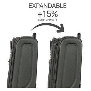 Juego De Maletas Semi-Rígidas Eva Itaca Bergamo Gris