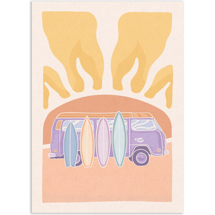 Affiche - Van and sunset - Art Rider