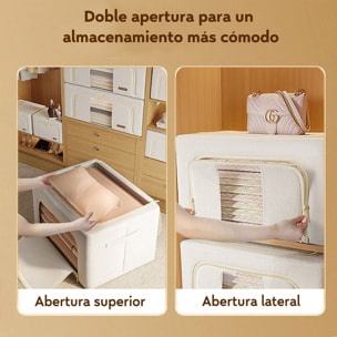 Caja de almacenaje plegable de piel