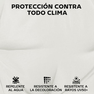 Juego de Cojines para Sillas de Comedor, 46x42x7 cm, 6 Piezas, Cojines para Sillas de Jardín con Funda Lavable y Lazos, Impermeable y Anti-UV, Crema
