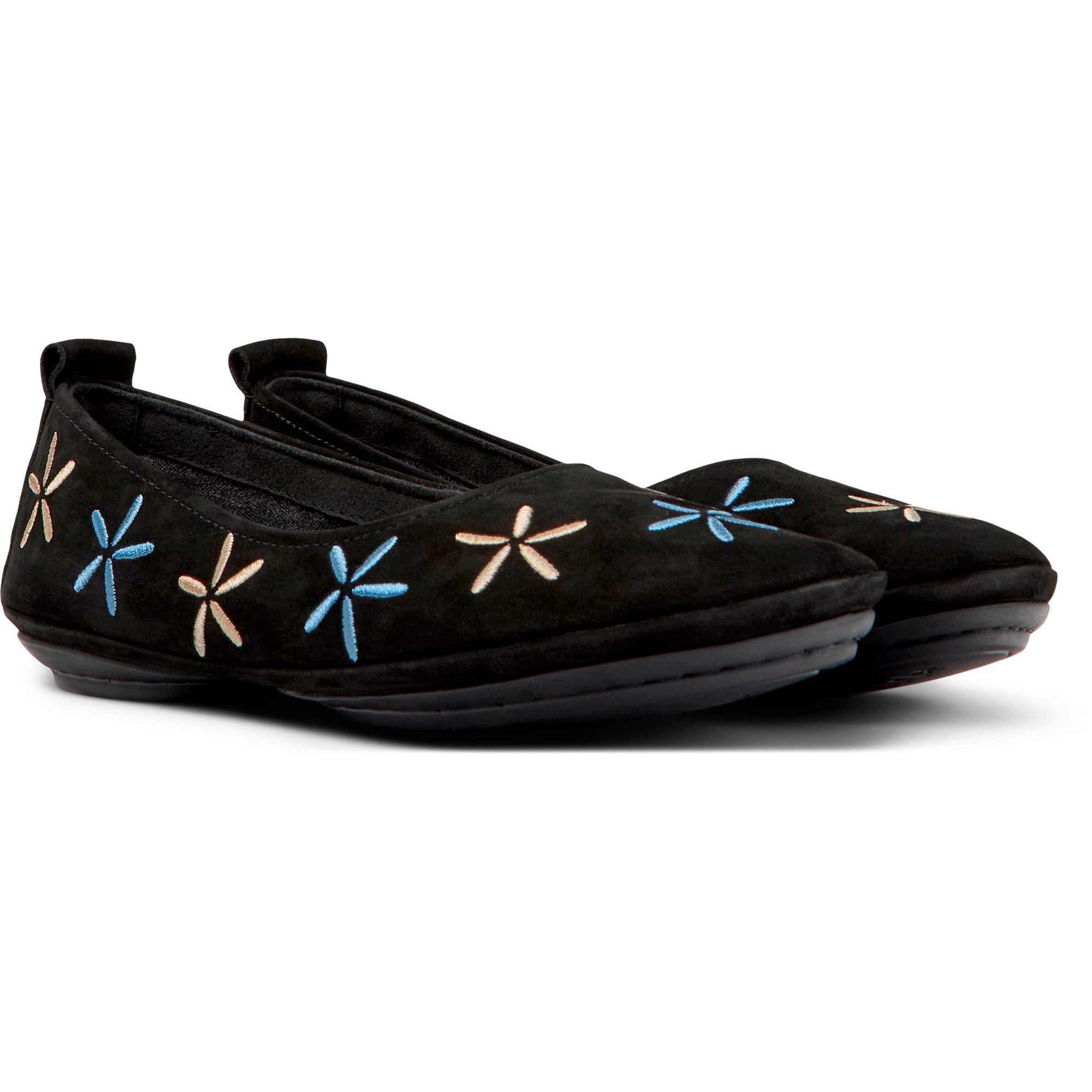 Bailarinas - CAMPER Right Nina Twins - Negro - Cuero Nubuck