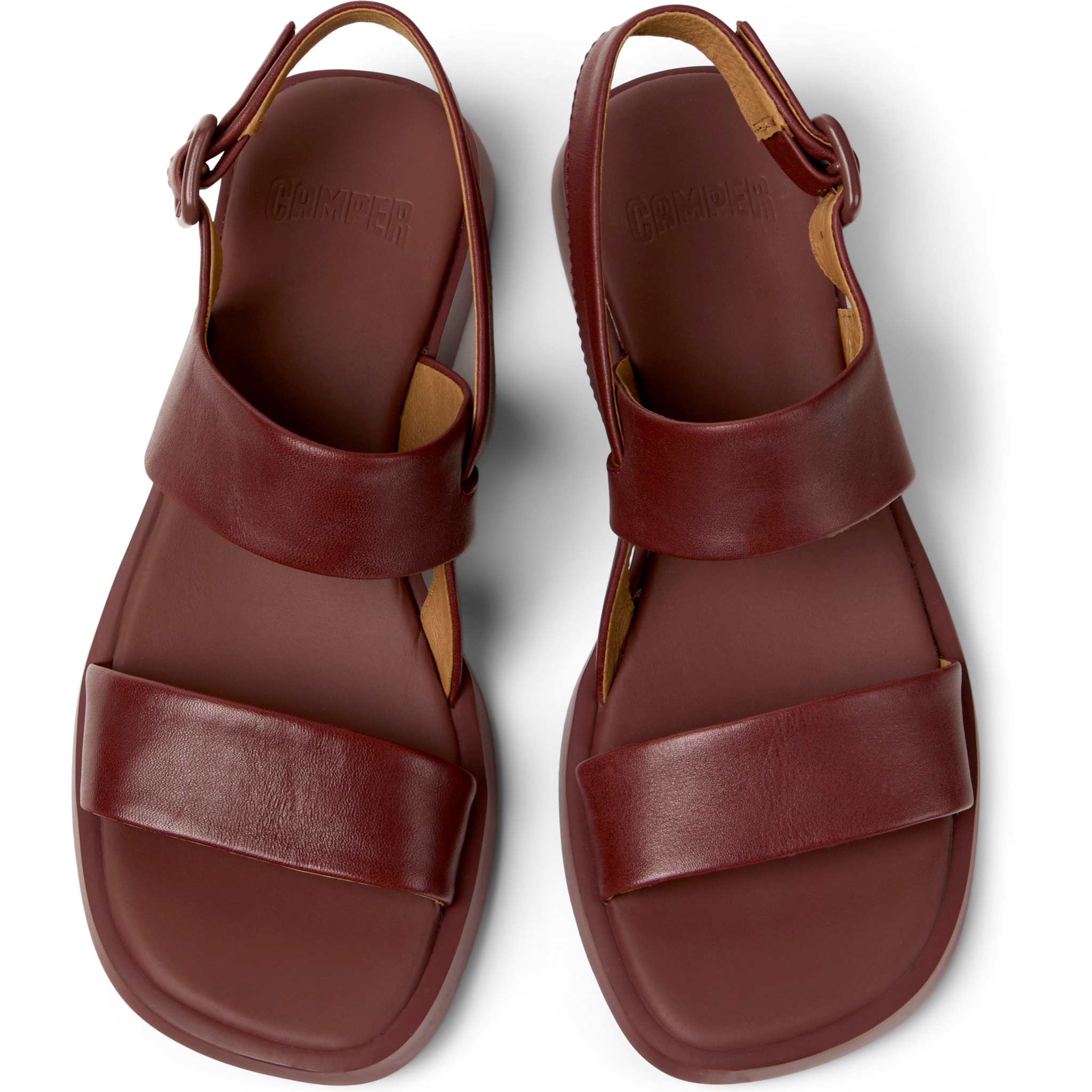 Sandalias - CAMPER Dana - Burdeos - Cuero liso