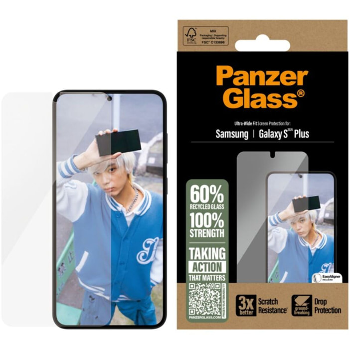 Protège écran PANZERGLASS Samsung Galaxy S25+ Verre trempé