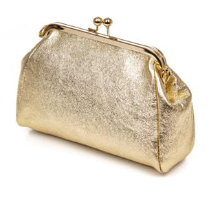 Ambivere borsa a mano Donna. Pelle autentica Camoscio finitura lucida laccata.