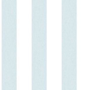 Papier peint LUTECE à rayures bicolores - Bleu