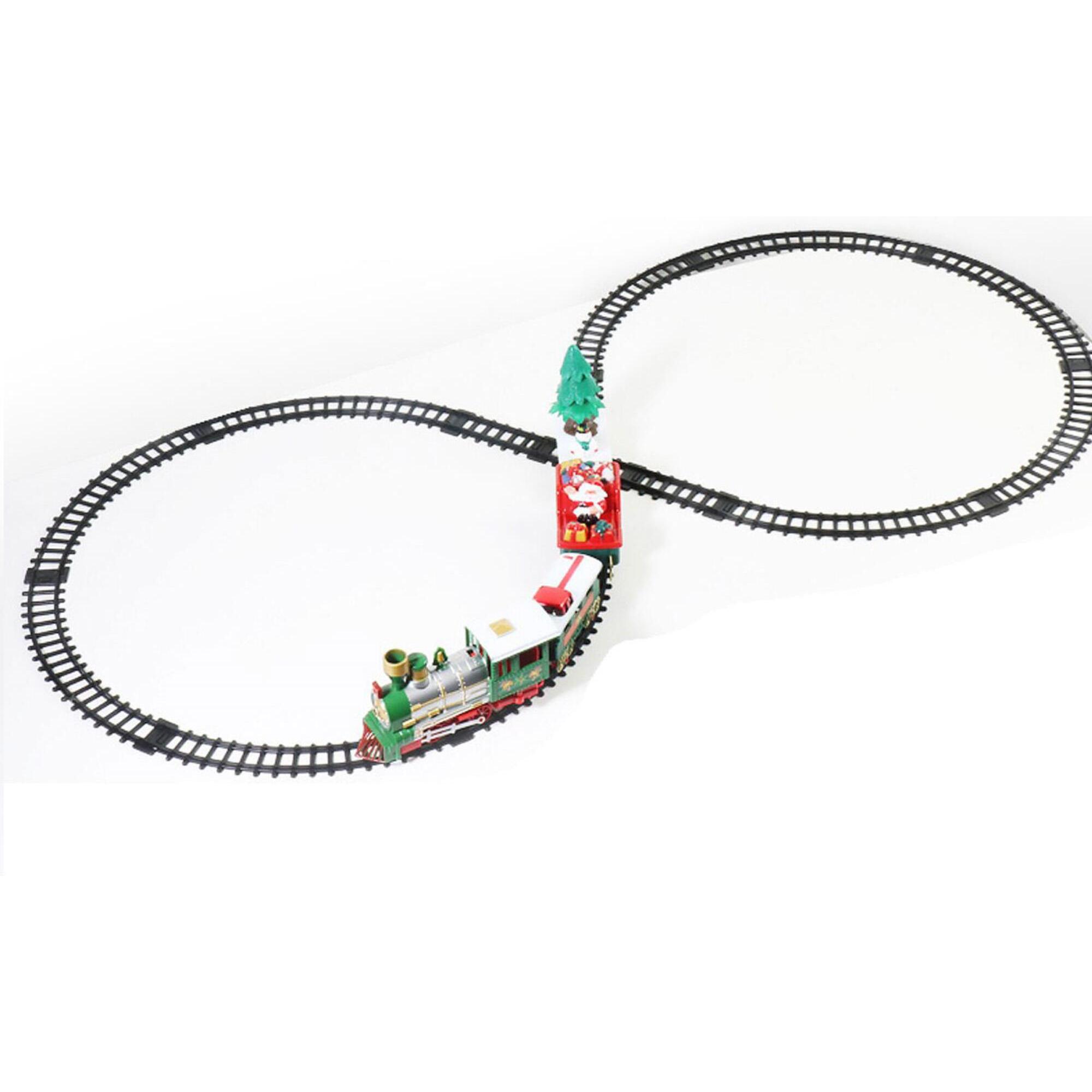 Juego de tren de navidad de 39 piezas con luces y sonidos con una vía de 698cm