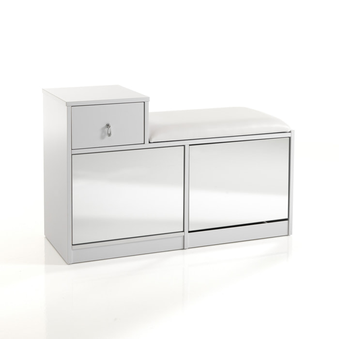 Objet de décoration Tomasucci PRATIKO, en MDF et verre, blanc