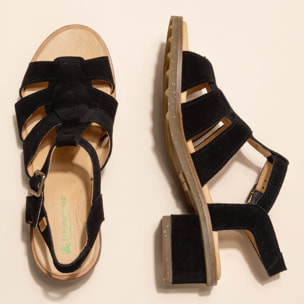 Sandalias con tacón N5800 LUX SUEDE BLACK / SABAL color Black