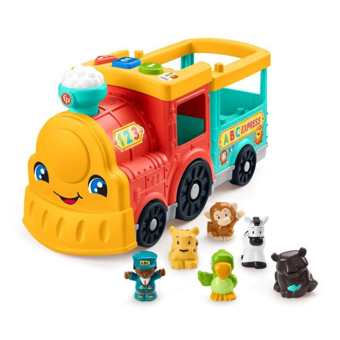 Fisher-Price Little People il trenino dell'ABC Edizione Multilingue, a Spinta con Luci, Musica e Apprendimento Smart Stages unisex Fisher-Price Multicolor