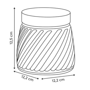 Bocal Striva rond 0,9L transparent