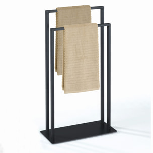 Porte-serviettes colonne Tomasucci EMORI, en acier, noir, 45 × 20 × 81 cm