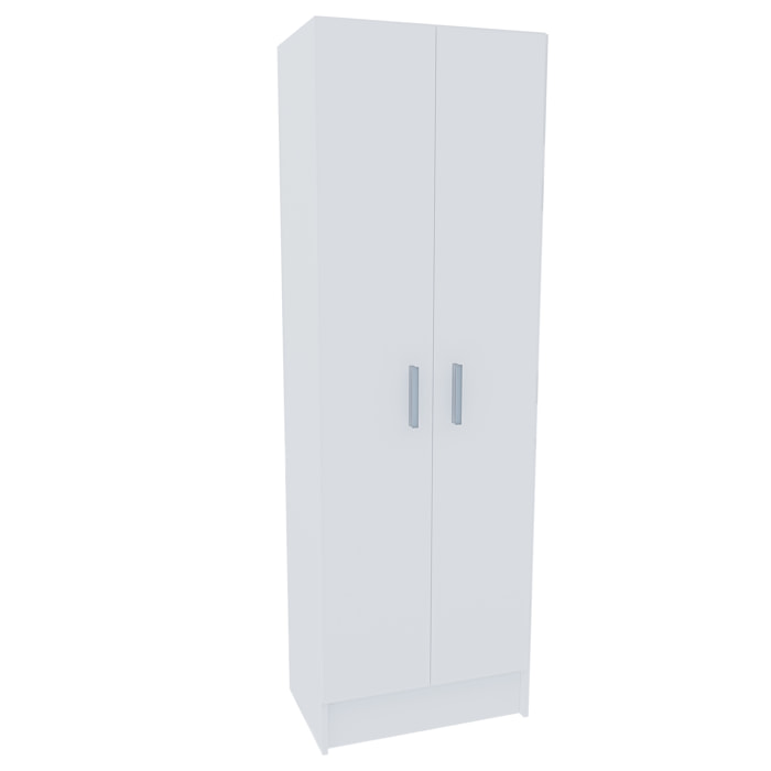 Armadio Armadietto Multiuso A Colonna Con 2 ante e 8 Ripiani Scarpiera Portascarpe Ingresso Camera Da Letto Design Moderno 59 x 37 x 180 Cm Bianco