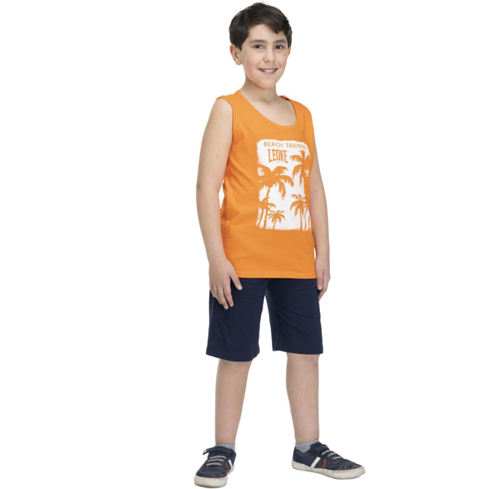 Traje de playa infantil sin mangas.