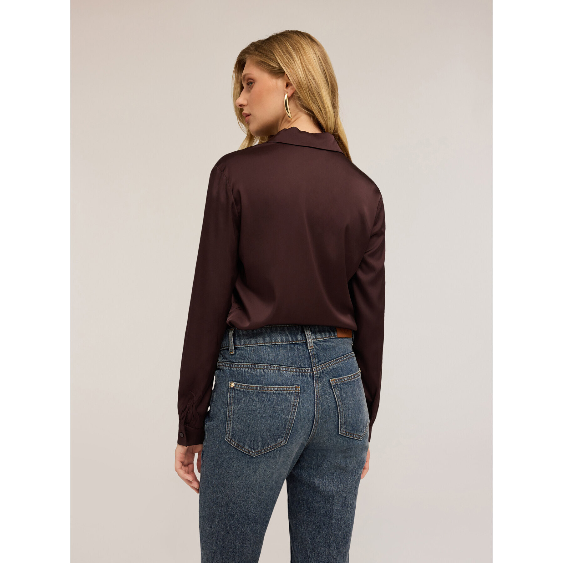 Motivi - Camicia satin - Marrone