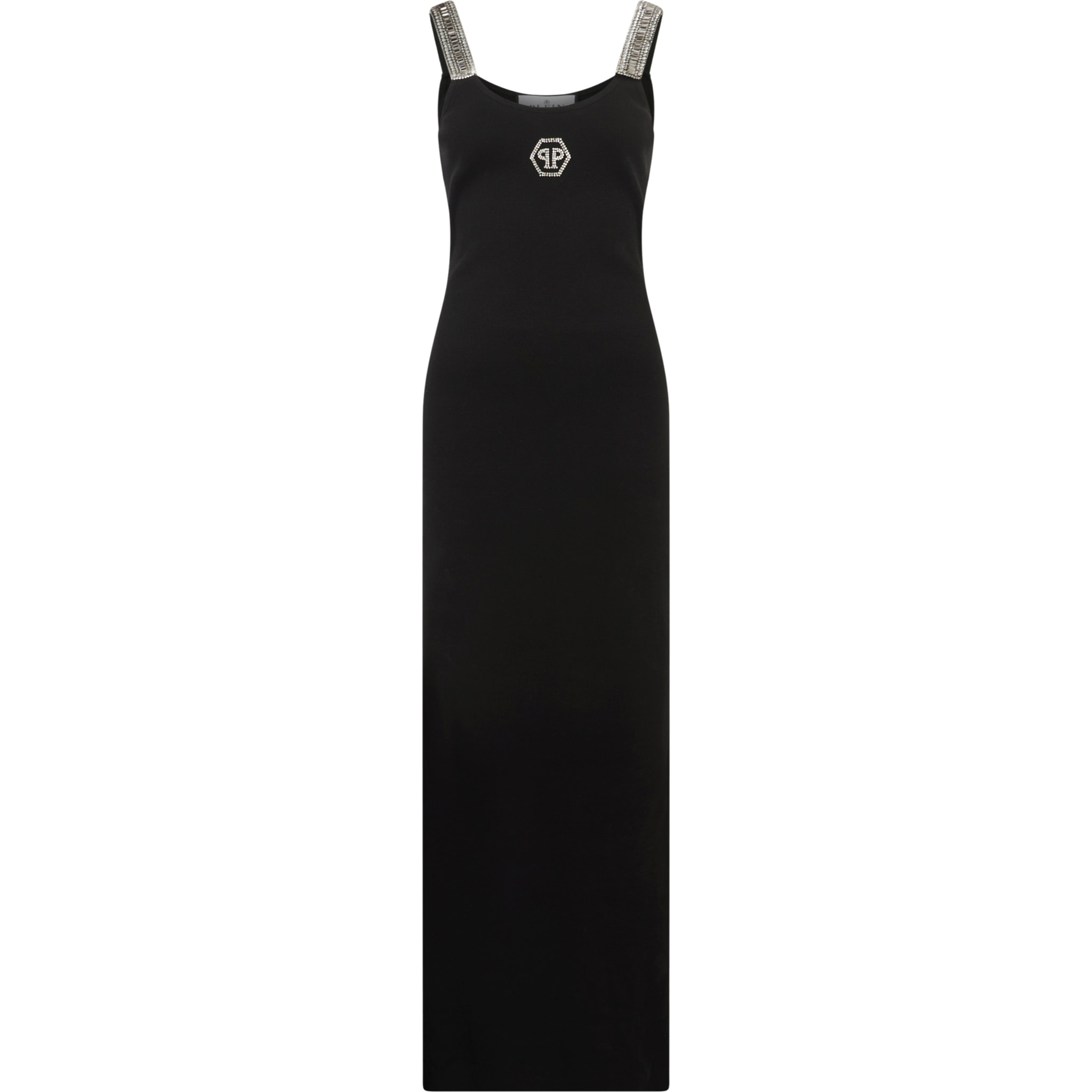 PHILIPP PLEIN Long Tank Dress Strass Hexagon