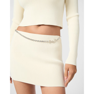 PHILIPP PLEIN Falda corta de punto SIGNATURE