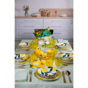 Set 6 piatti portata a forma di limone in ceramica Excelsa – Amalfi, Giallo