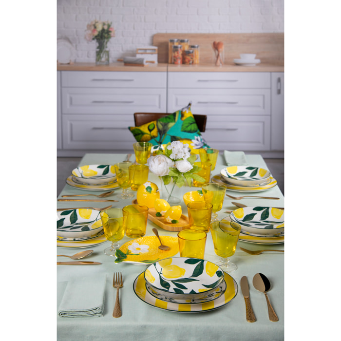 Set 6 piatti portata a forma di limone in ceramica Excelsa – Amalfi, Giallo