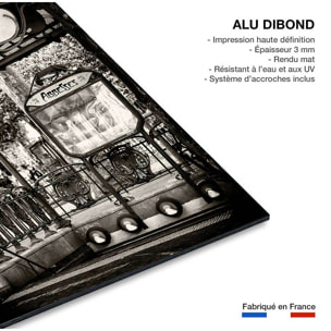 Tableau noir et blanc métropolitain paris Tableau alu Dibond
