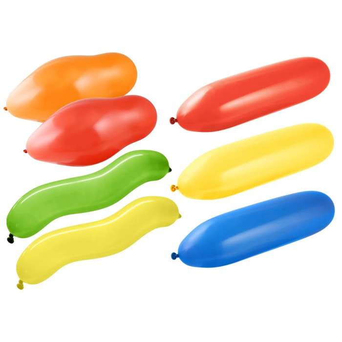 Lot de 15 ballons de baudruche colorés de formes aléatoires Fackelmann Nature
