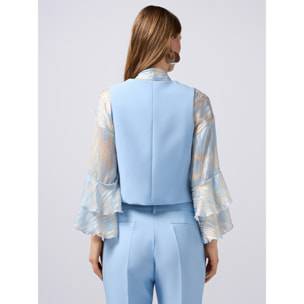 Oltre - Gilet in tessuto tecnico - Azzurro