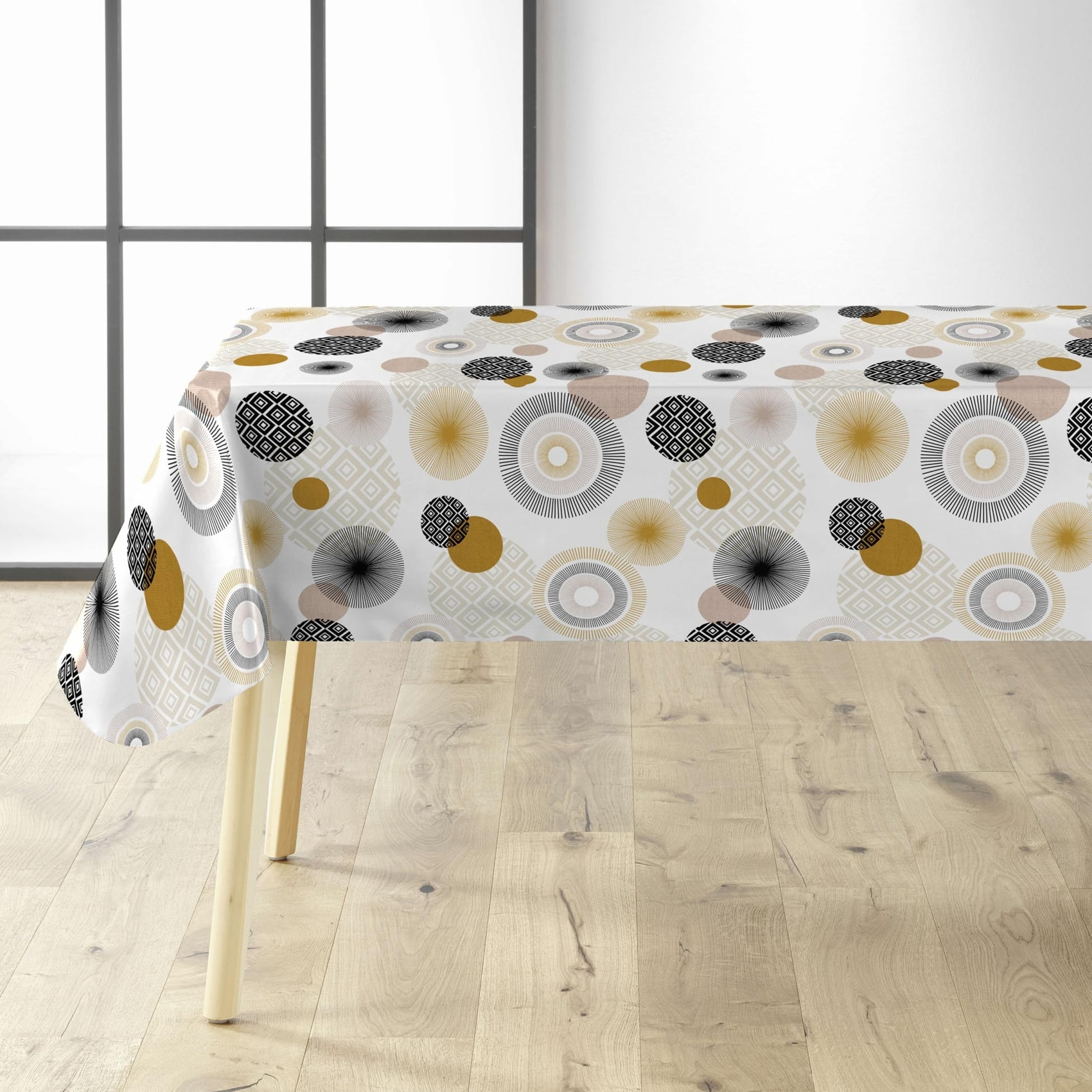 Sous-nappe protectrice imprimée graphiques - Noir