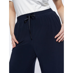 Fiorella Rubino - Pantaloni gamba larga in jersey - Blu