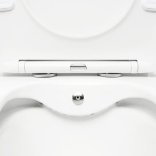 Brevis WC à poser sans bride en céramique avec fonction bidet + abattant SoftClose + réservoir de chasse, blanc (SATBRE36BFC)