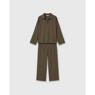 Set camicetta pantalone verde