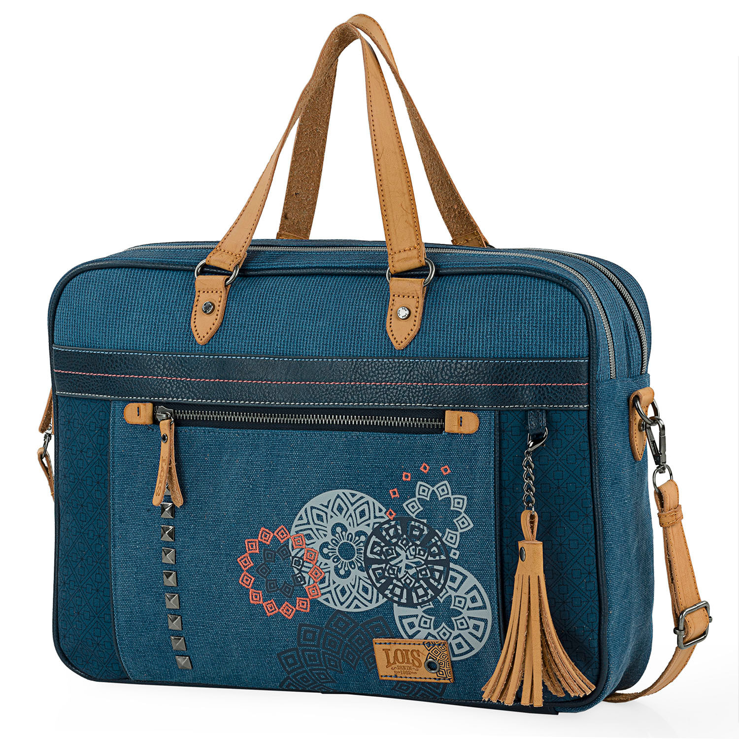 Bolso Maletin Portaordenador Mujer Lois Pasadena Azul