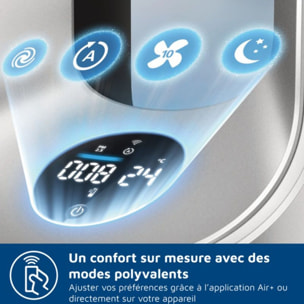 Purificateur d'air, ventilateur, chauffage PHILIPS AMF870/15  3-en-1 Série 8000, jusqu’à 70 m², Gris