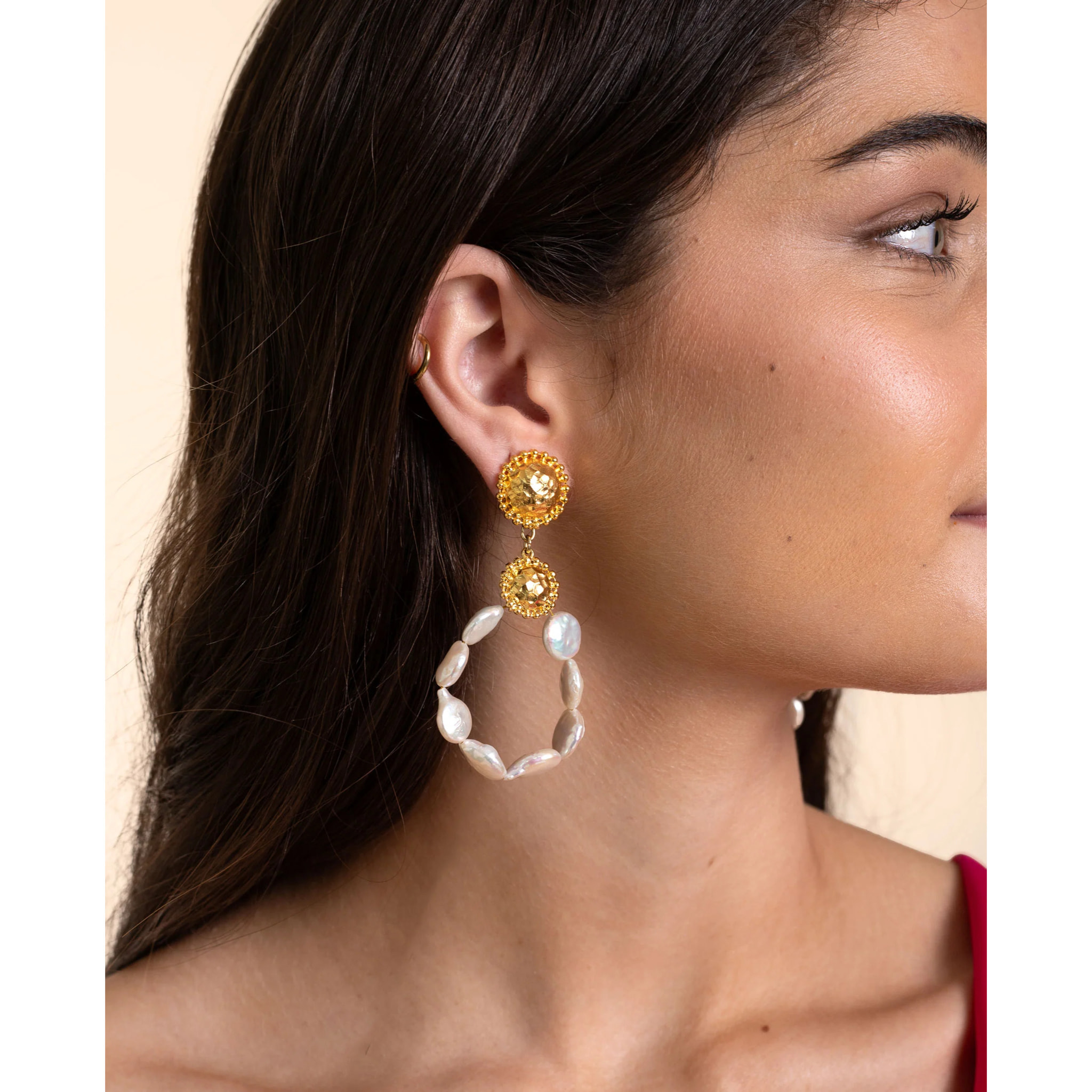 Pendientes de mujer con perlas