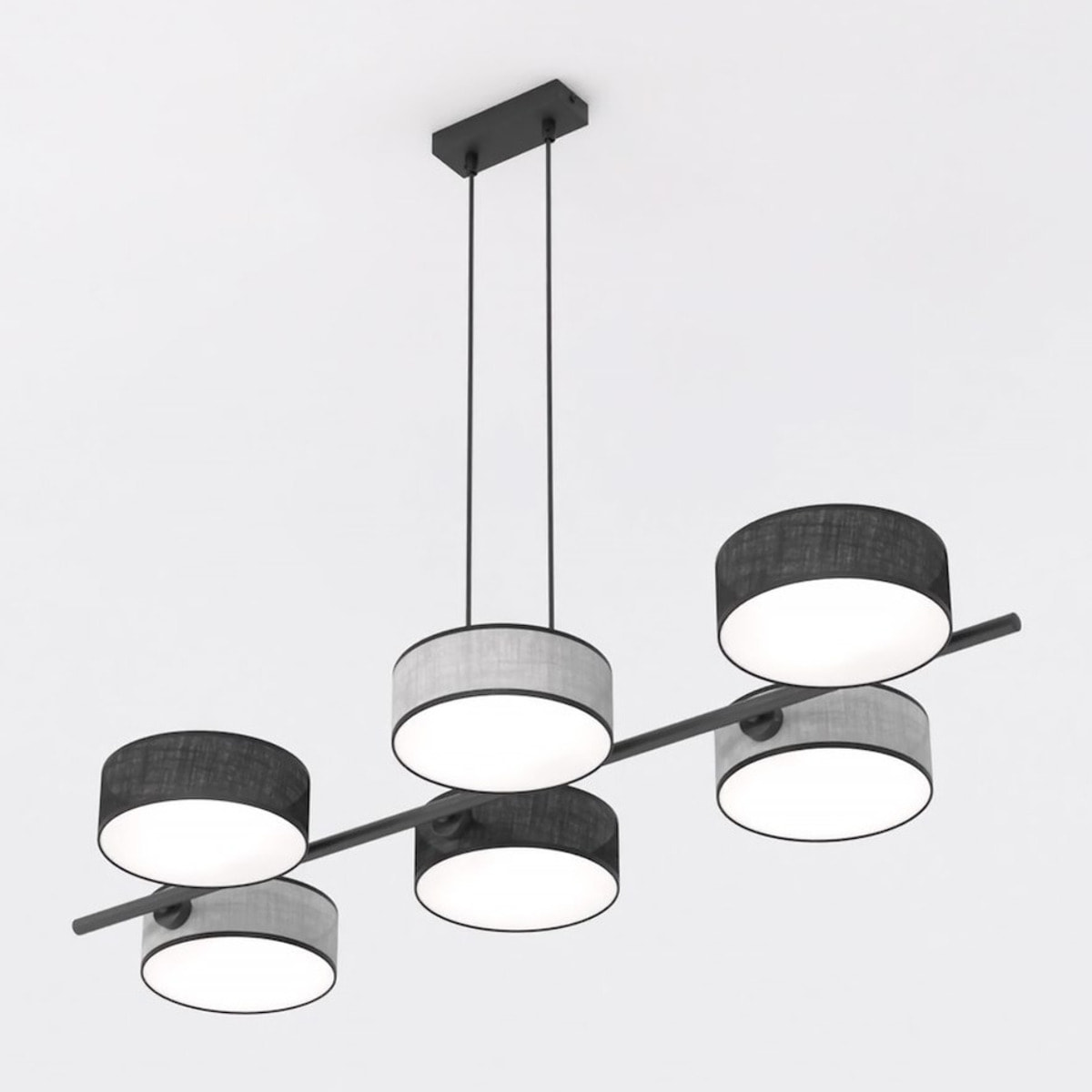 Lampada a sospensione DRUMZ con paralumi cilindrici
