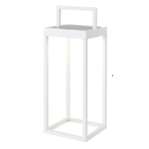 Lanterne sans fil solaire rechargeable HYDRA Blanc H33cm