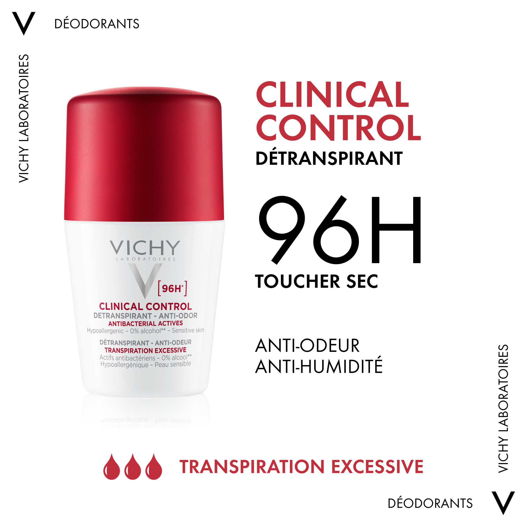 Déodorant 96H Clinical control femme