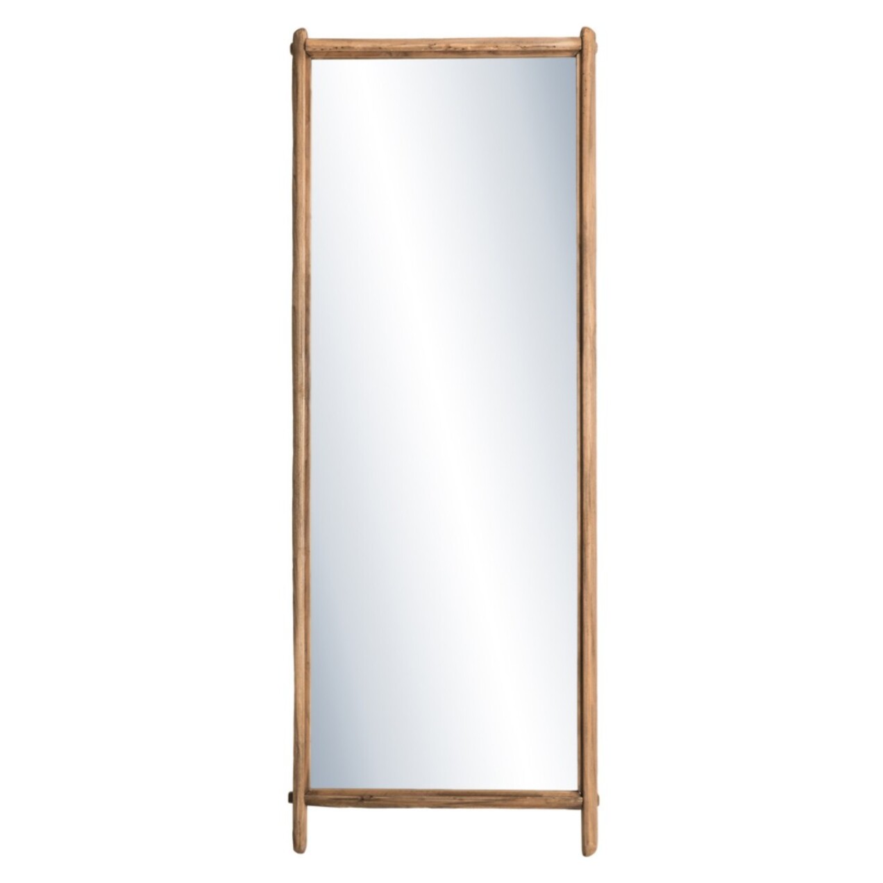 SANDY - Miroir sur pieds marron bois Pin recyclé