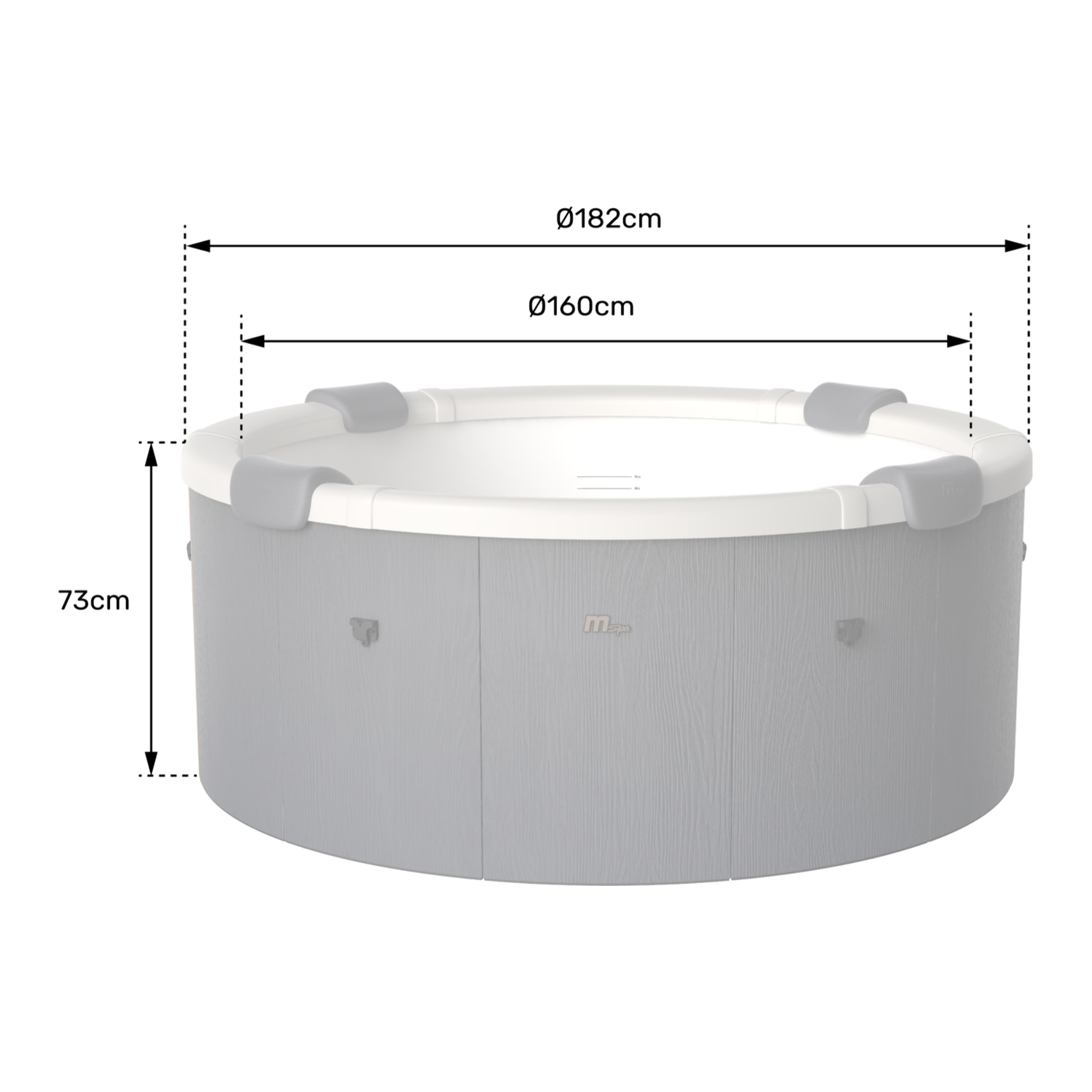 Spa rigide connecté rond Ø 182cm DENVER - 6 places