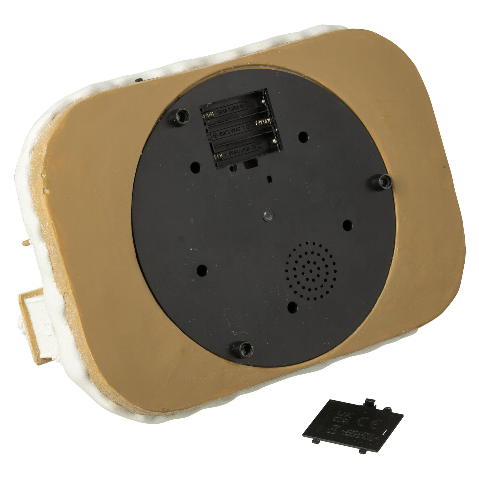 J-Line décoration Pain D'épice Château + Train - polyrésine - beige/blanc