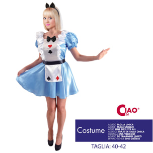 Alice Wonderland Costume Travestimento Donna